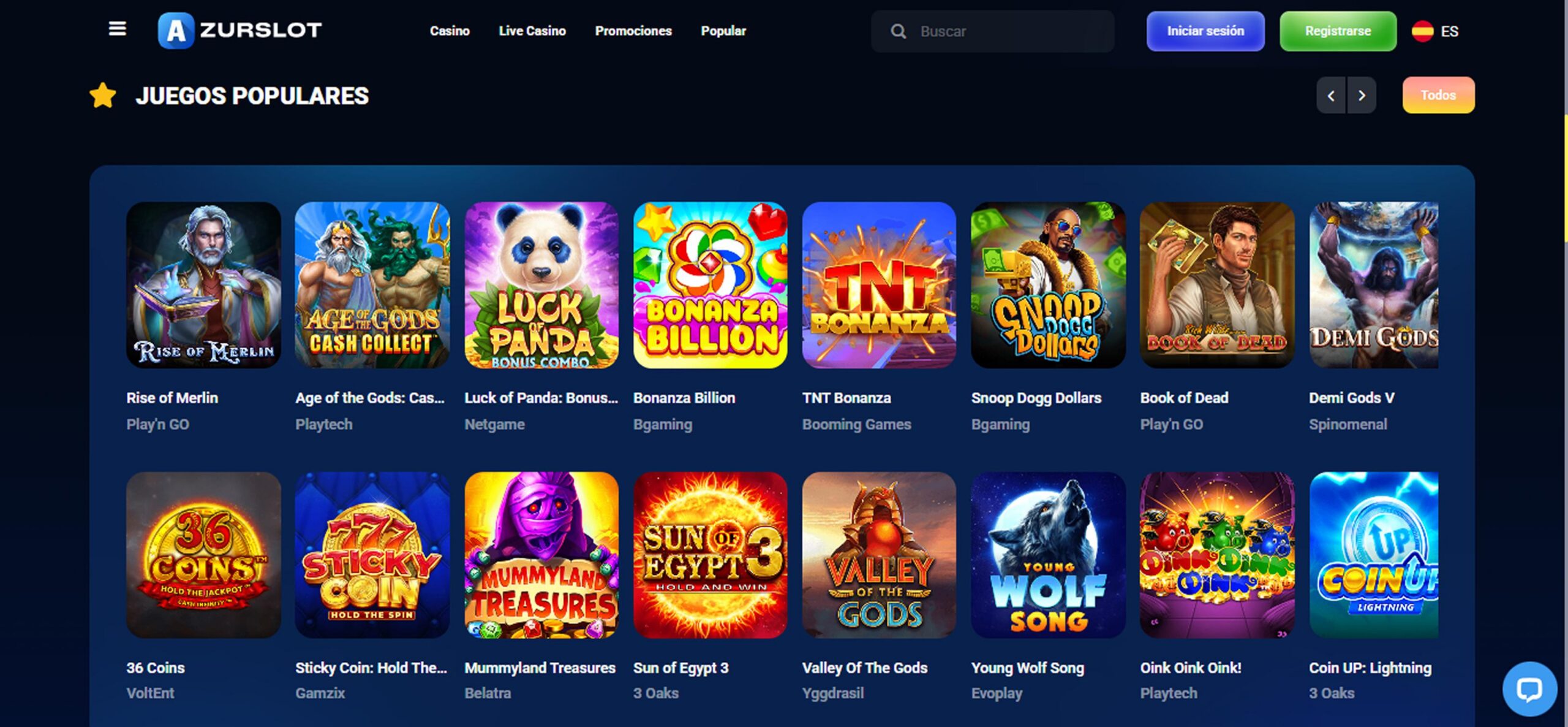 AzurSlot Tragamonedas Populares